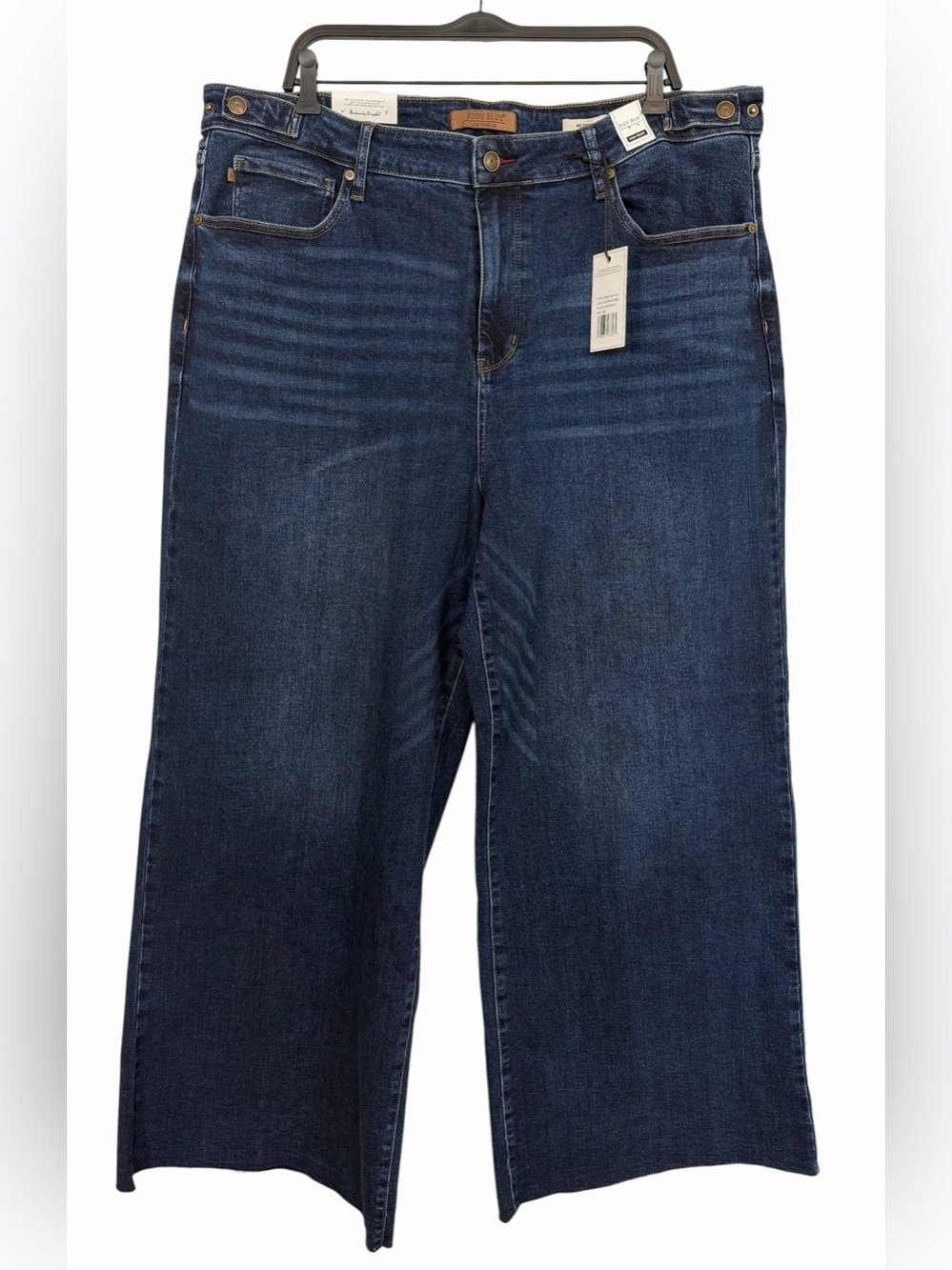 Judy Blue Retro Wide Leg Jeans High Rise Adjustable Waist NWT Size 24W